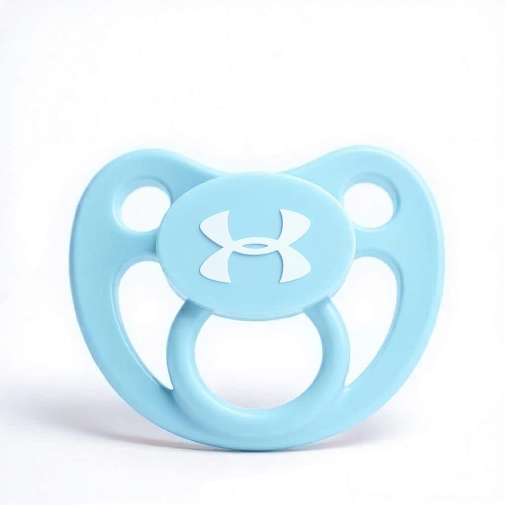 Adidas Logo on Pink Pacifier: Studio Product Shot