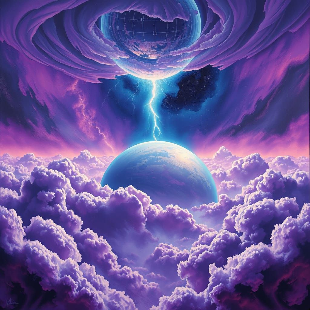 Alien Planet Engulfed in Celestial Storm