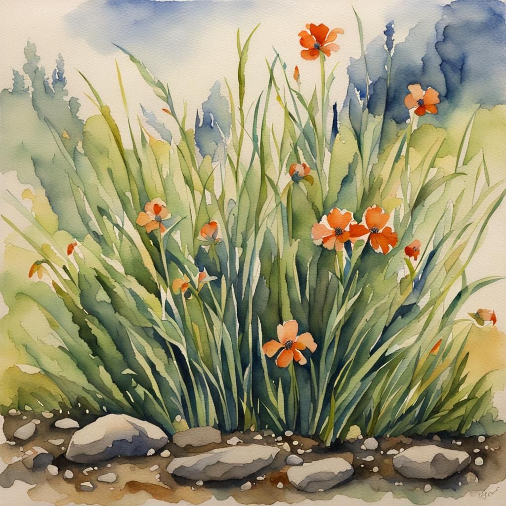 A small piece of Turf, northern renaissance, watercolor, flower painting
