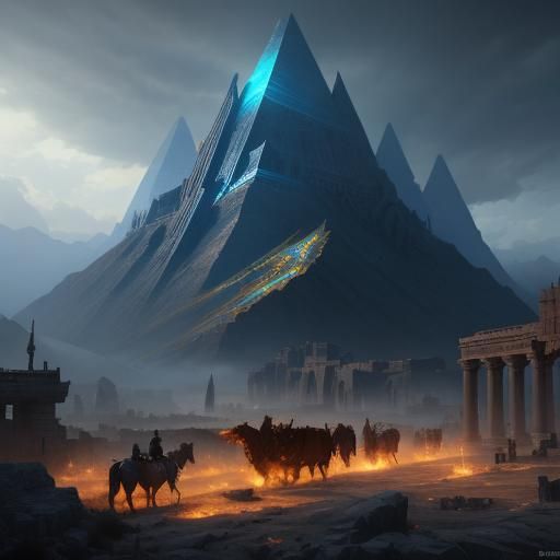 Moses Leads Hebrews to Freedom: Fantasy Matte Painting