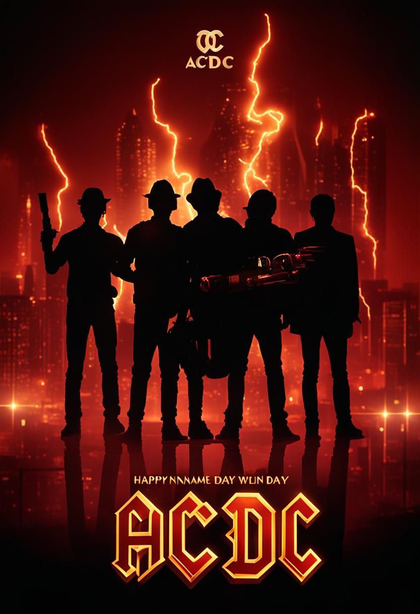 Happy Name Day Wishes in Rock Photography Style