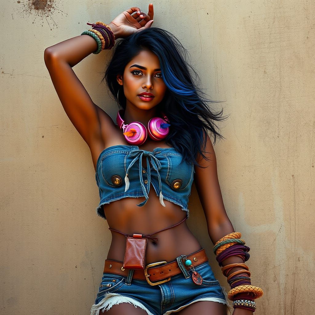 Rebellious Assam Woman in Post-Apocalyptic Fashion