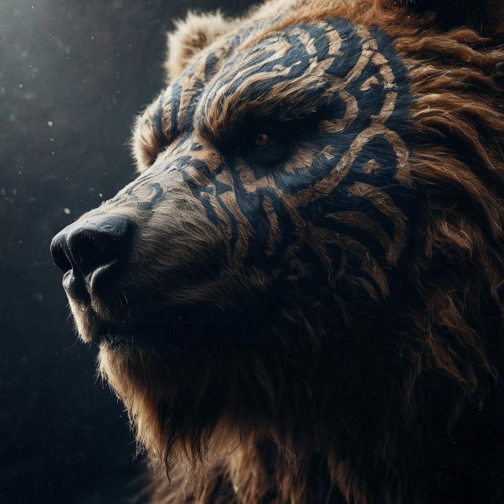 Mythic Kodiak Bear Berserker in Darkness