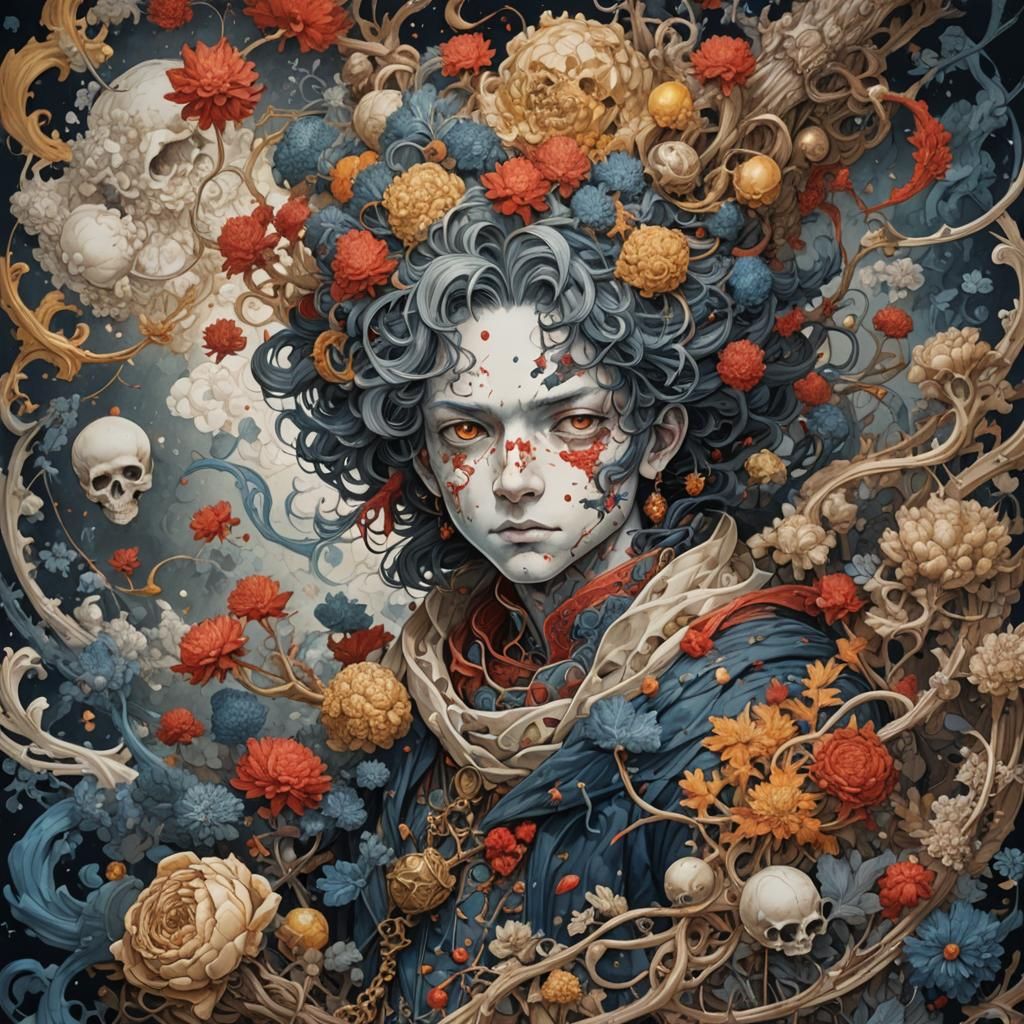 Spice and Thread Painting in Surreal Altermodern Style