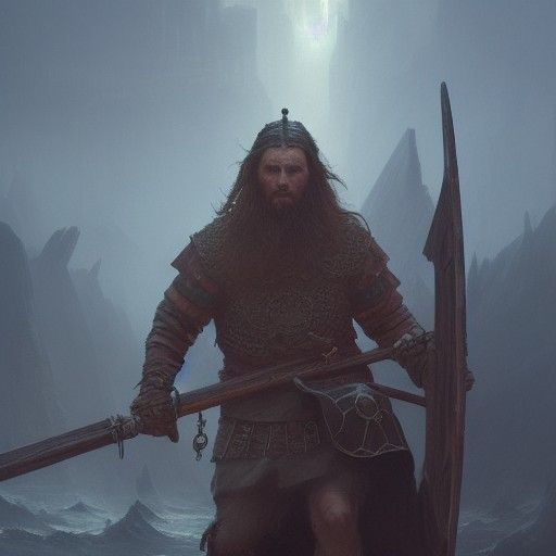 Epic Vikings in Dark Fantasy Style