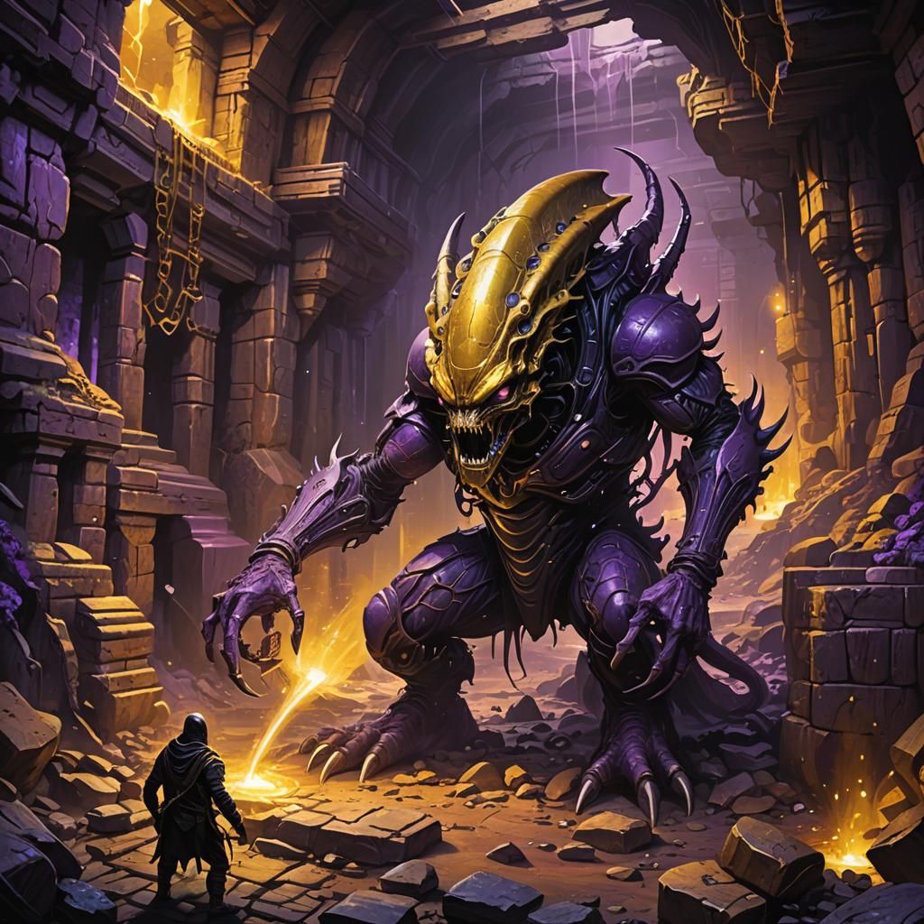 Shreaker Alien Invasion in Dark Fantasy Art