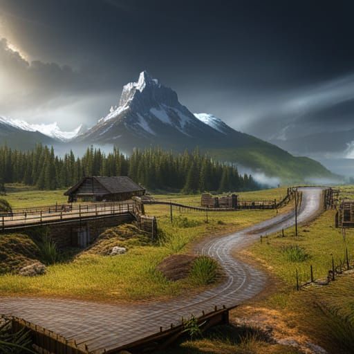 Dinosaur Enclosure with Electric Fences in 3D