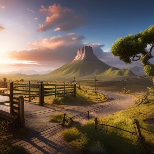 Dinosaur Enclosure with Electric Fences: 3D Cinematic Render