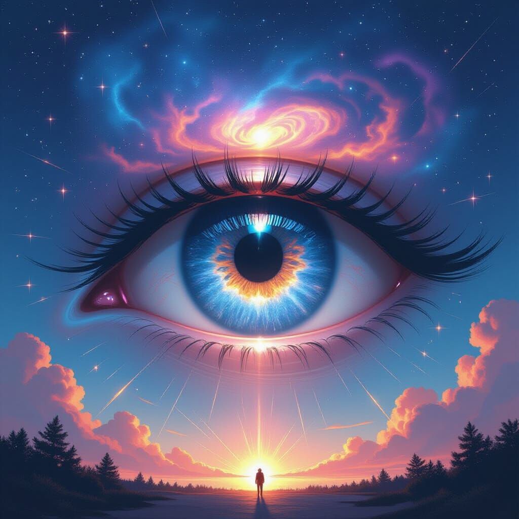 Ethereal Cosmic Eye Galaxy Stardust Dreamscape