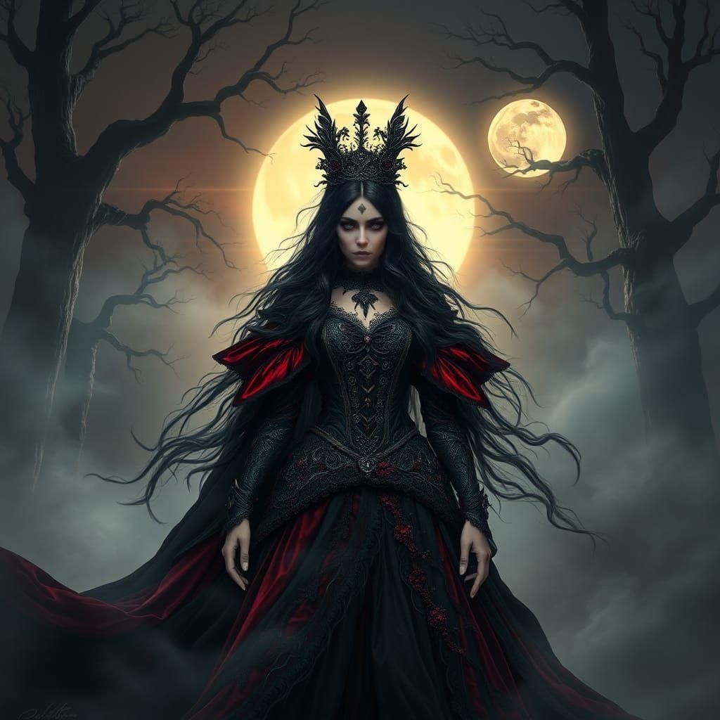 Gothic Princess in Detailed Matte Painting