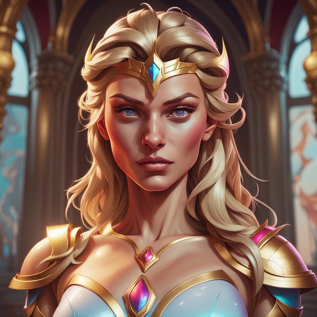 She-Ra Portrait in Art Nouveau Style