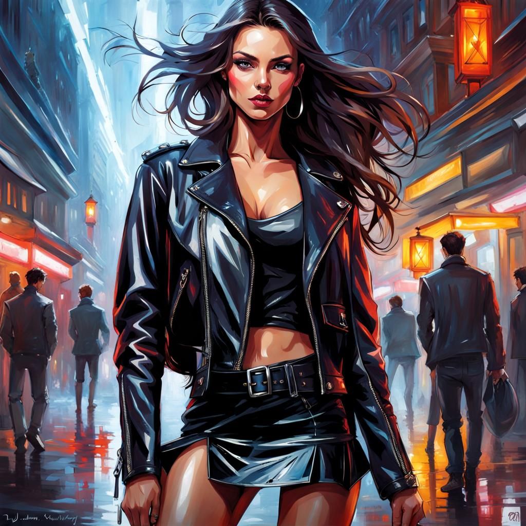 Stunning Portrait of a Girl in Splash Art Style