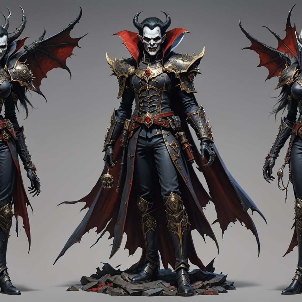 Warhammer Female Vampire Count in Hyperrealistic Style