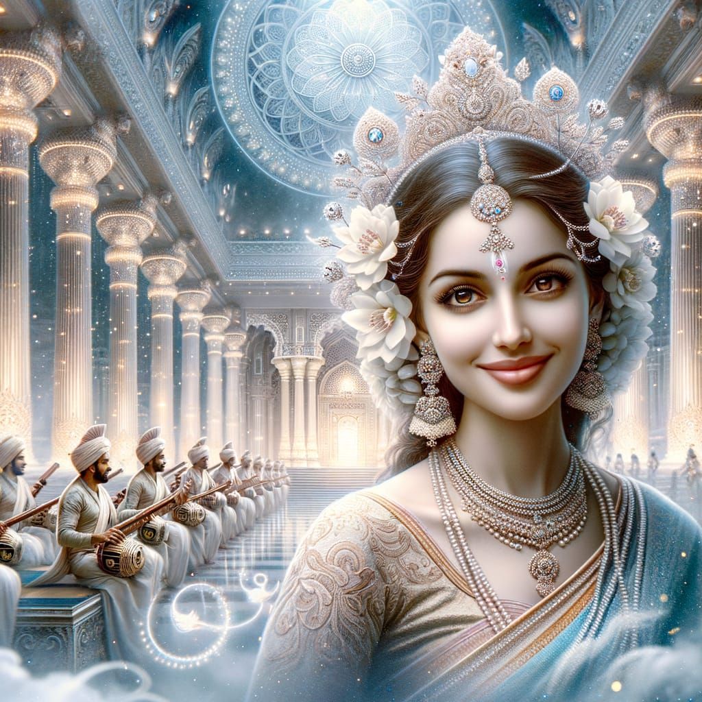 Radiant Apsara Dancing in Indra's Court