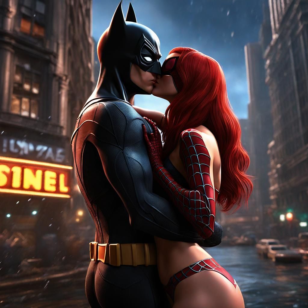 Mary Jane and Batman: Detailed Matte Painting