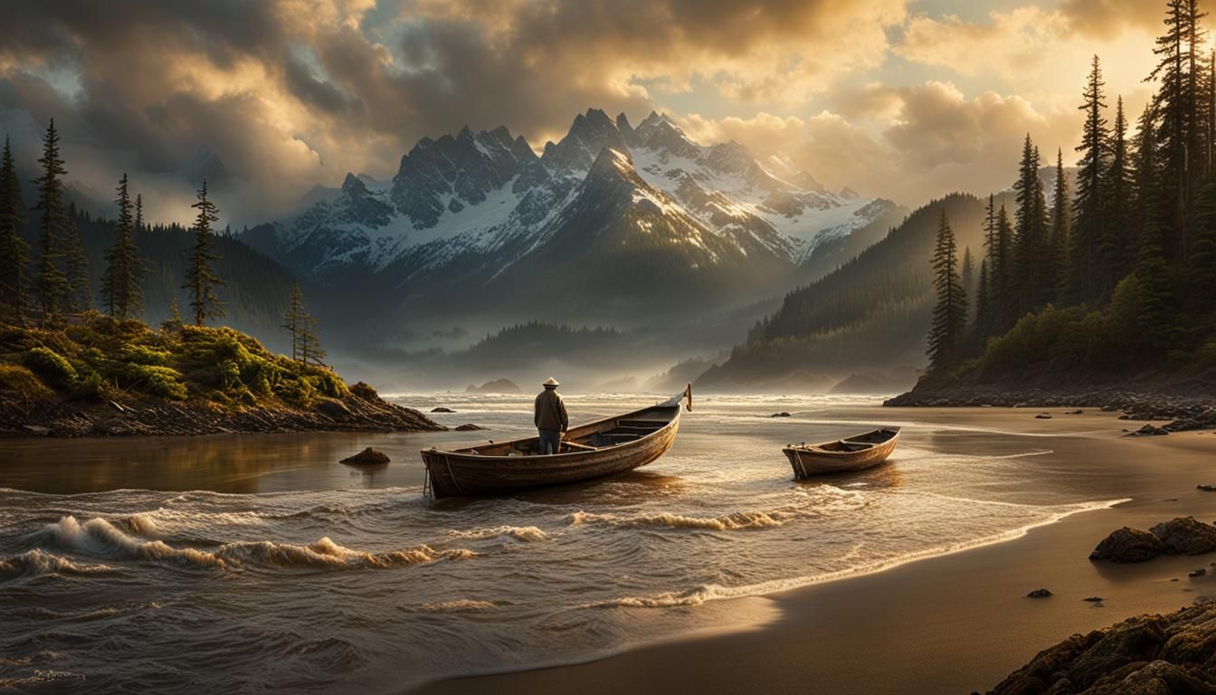 Seashore Arrival: Cinematic Digital Matte Painting