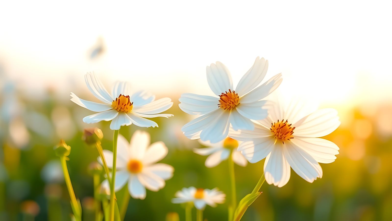 Morning Cosmos Blooms Symbolize New Beginnings