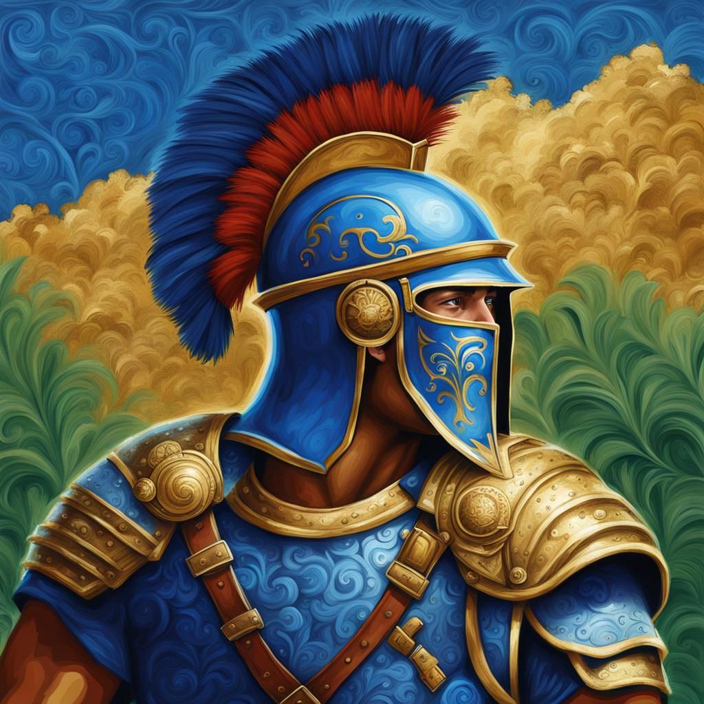 Roman Legionary in Plumed Helmet: Fantasy Art