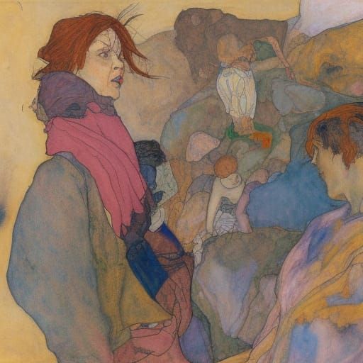 Eeyore's Daughter's Resurrection: A Watercolor Painting