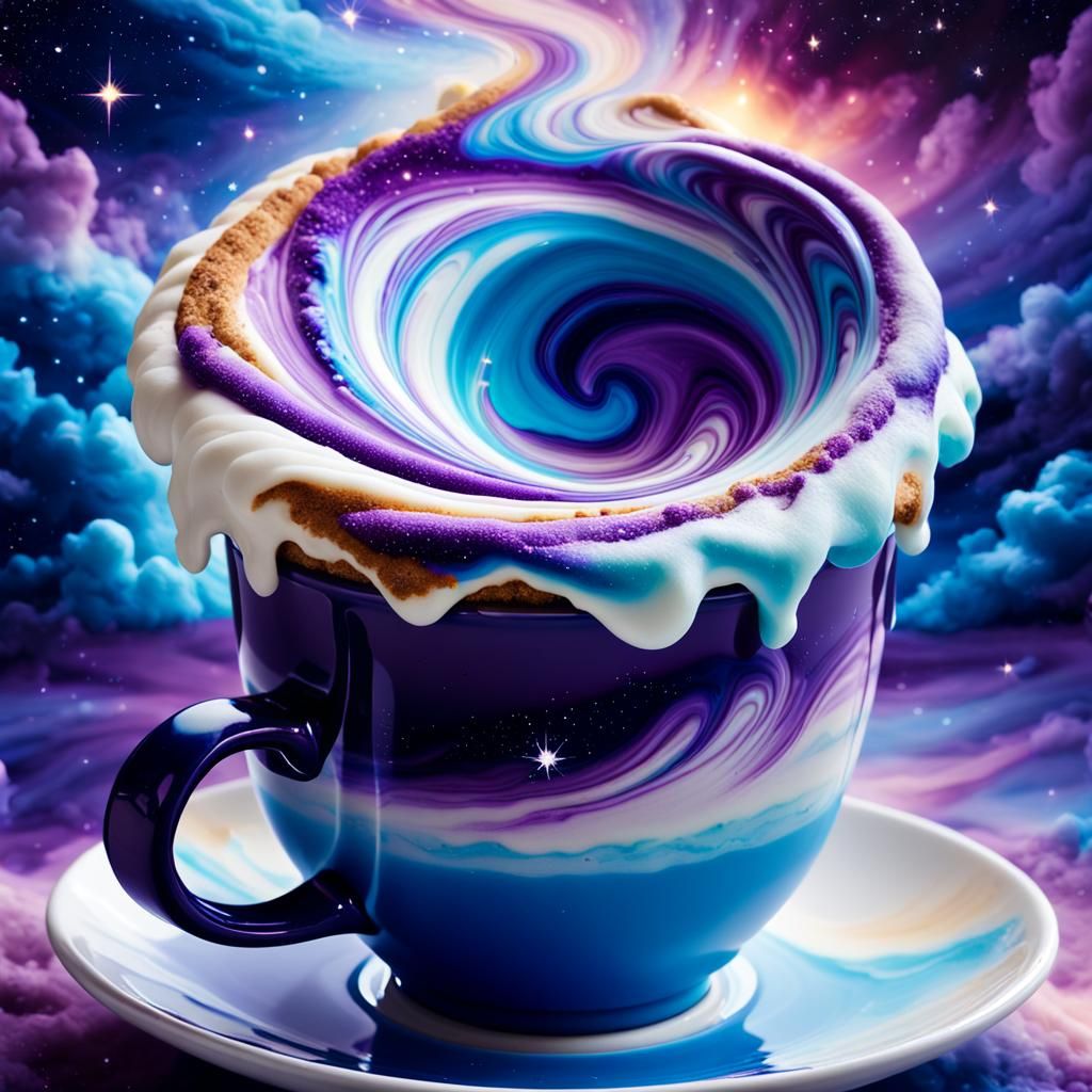 Cosmic Latte Dreamscape in Surreal Digital Art