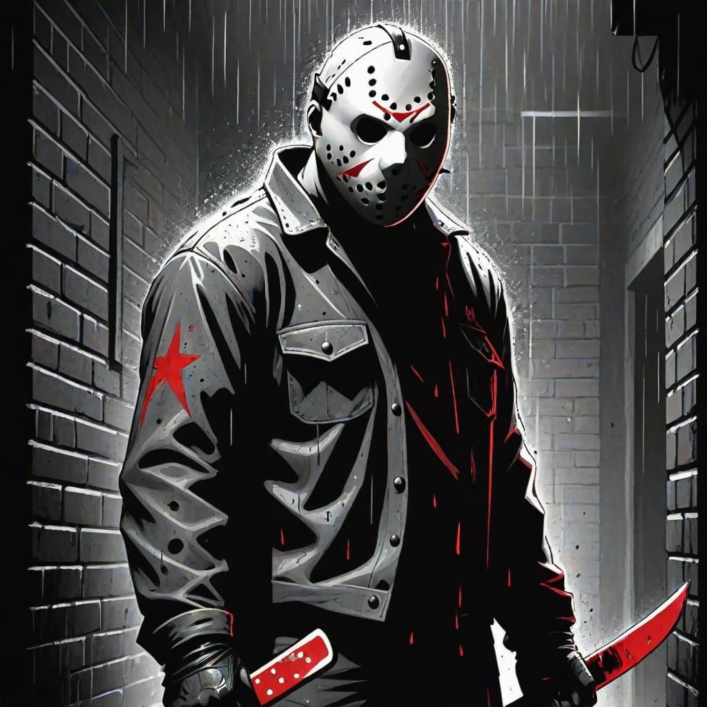 Jason Voorhees in Gritty Dark Alley Concept Art