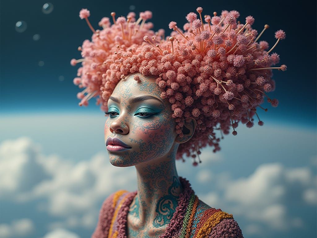 Loonyscape Spacebuns Hyaline Poetic Quilling Melodramatic Lighting Feathers