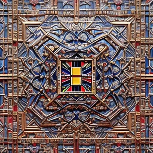 Abstract Piet Mondrian Style AI Art