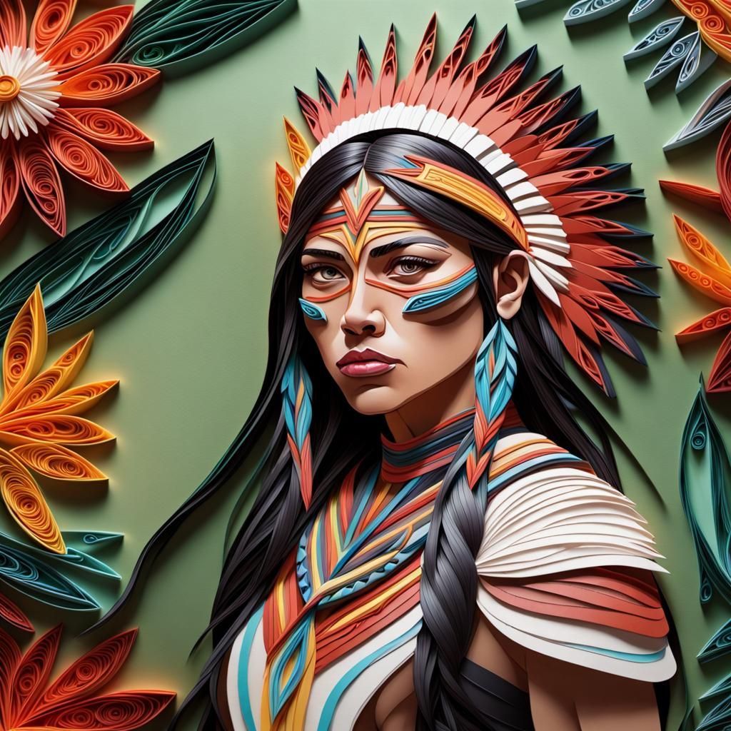 Portrait of a Comanche woman