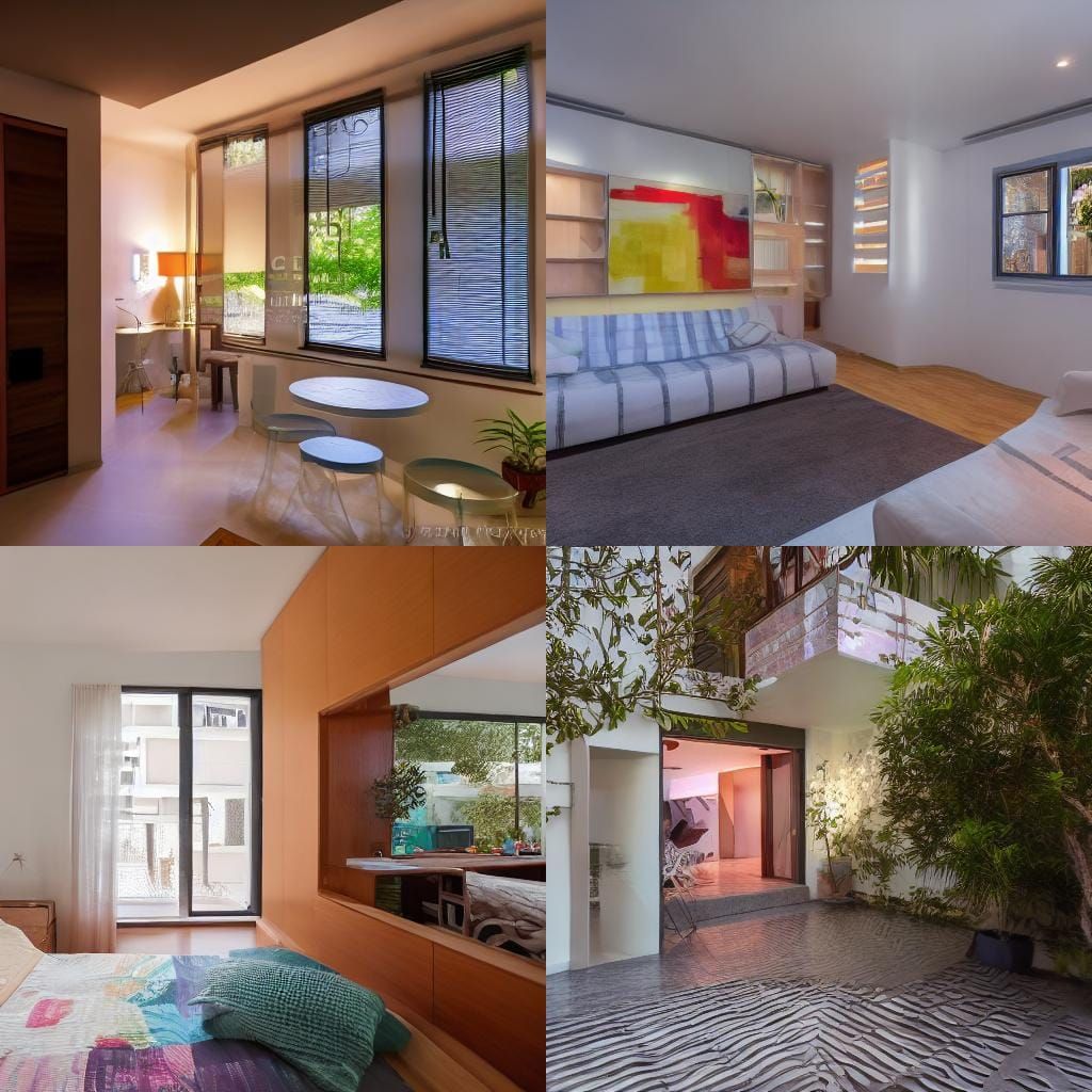 Modern Light and Bright Small Bedroom Interior