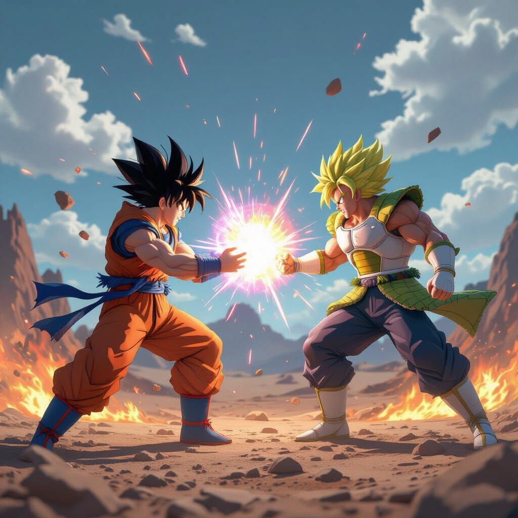 Goku & Vegeta vs Broly: Epic 3D Anime Battle
