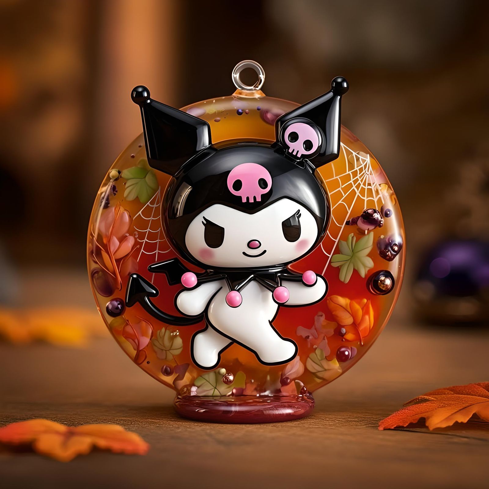 fall kuromi glass sculpture