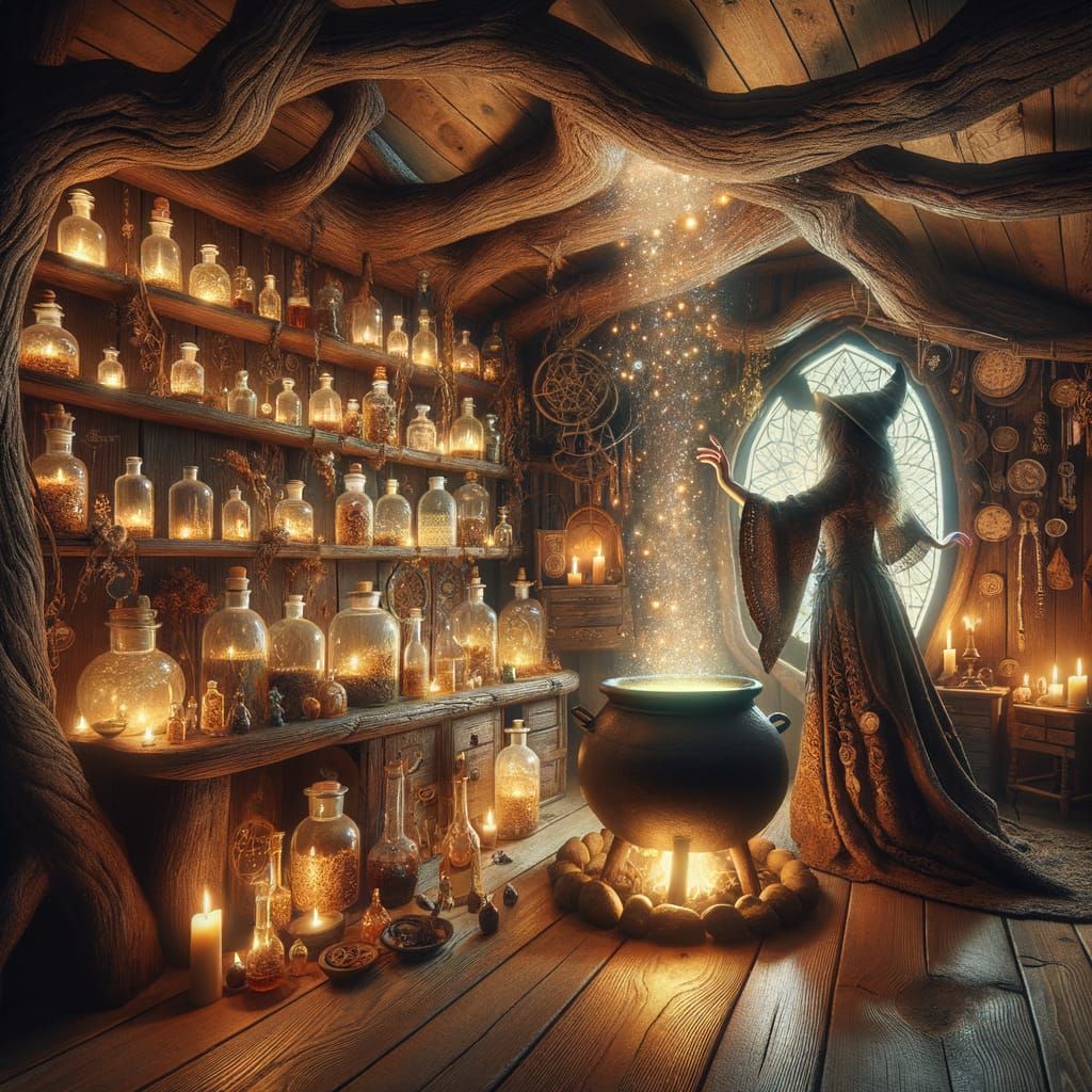A Mystic's Sanctum within Ancient Timber