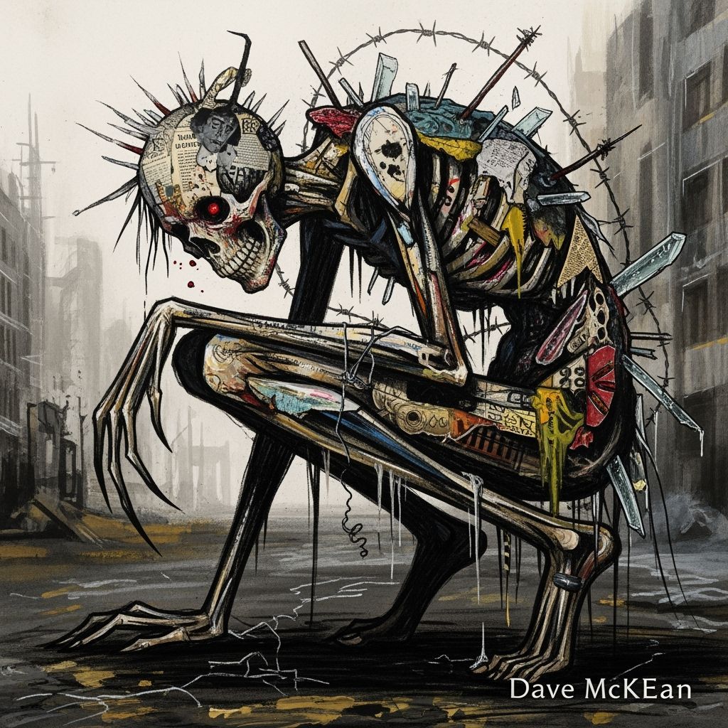 Grimdark Scene in Dark Fantasy Style