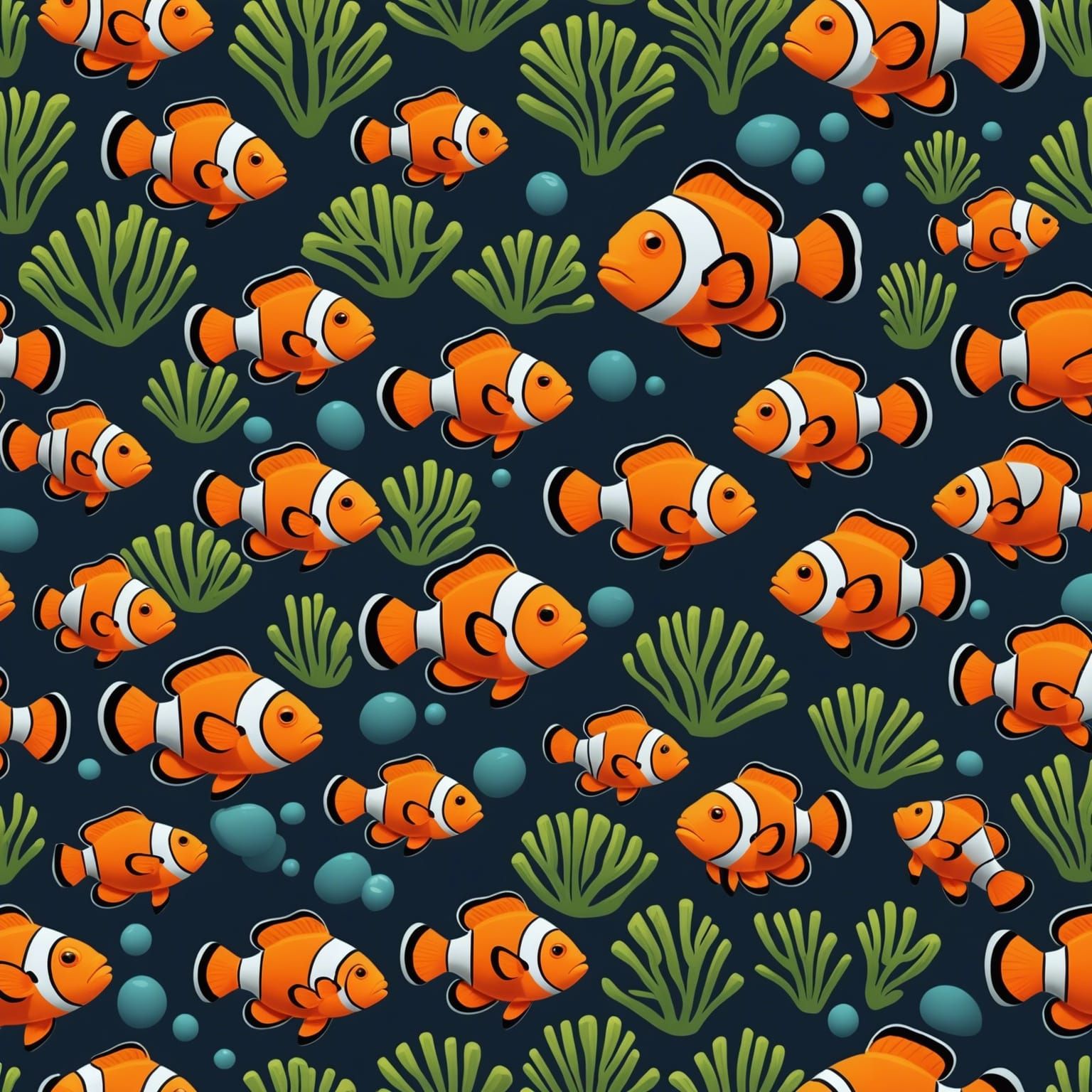 Cartoon Clownfish Illustration