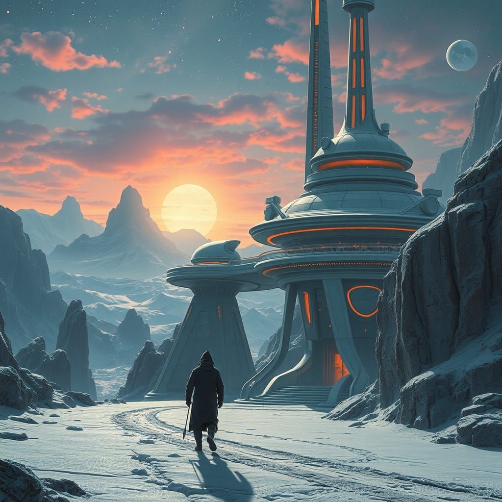 Futuristic Sci-Fi Cityscape: Utopian Vision