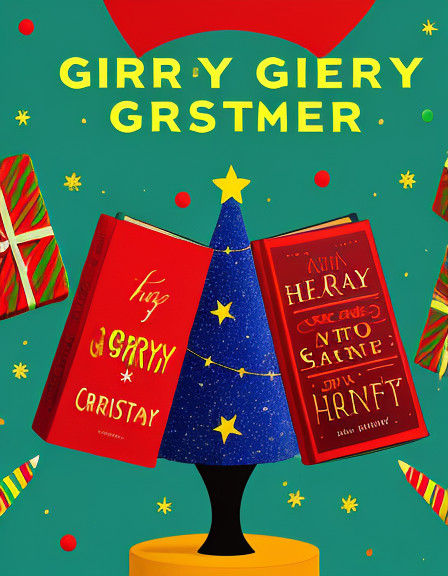 Surreal Christmas Celebration in Zero-Gravity Feast Book Cov...