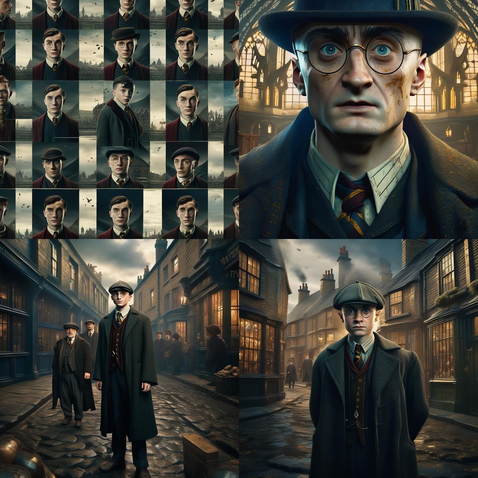 Harry Potter in Peaky Blinders: Detailed Matte Painting
