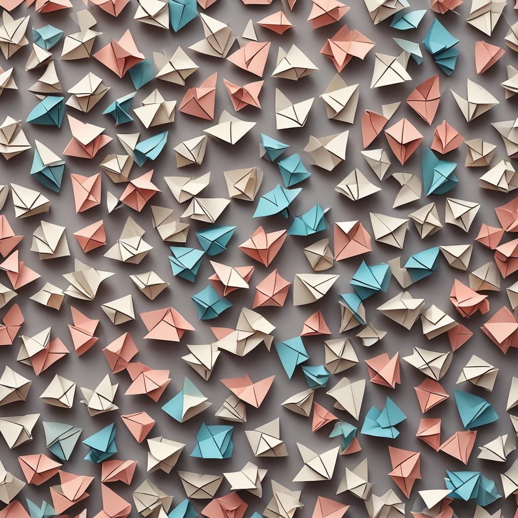 Anime Girl Origami Papercraft in Soft Focus