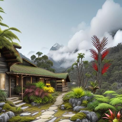 Photorealistic Mountain Town in 3D with Eerie Details