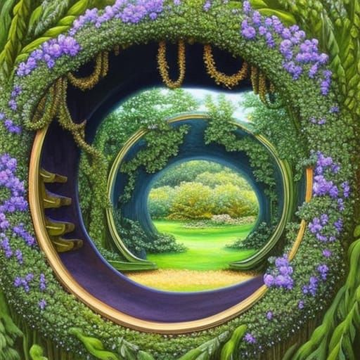 Wisteria Vines Portal to a Hidden Garden