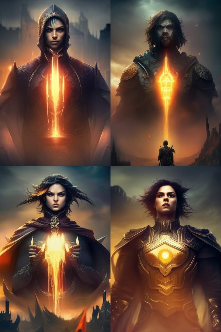 Brave Warrior in Balloon World, Hyperdetailed Concept Art