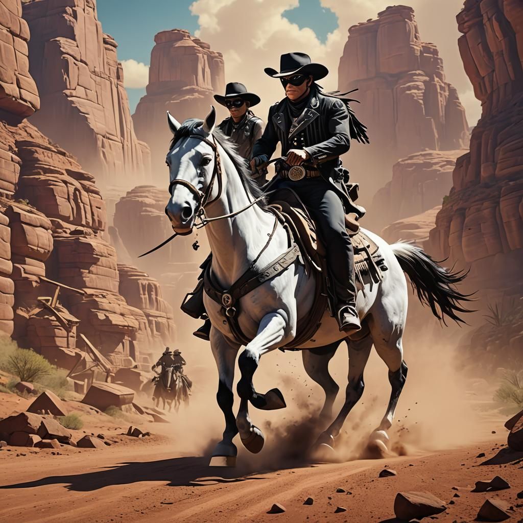 The Lone Ranger and Tonto: 3D Digital Art