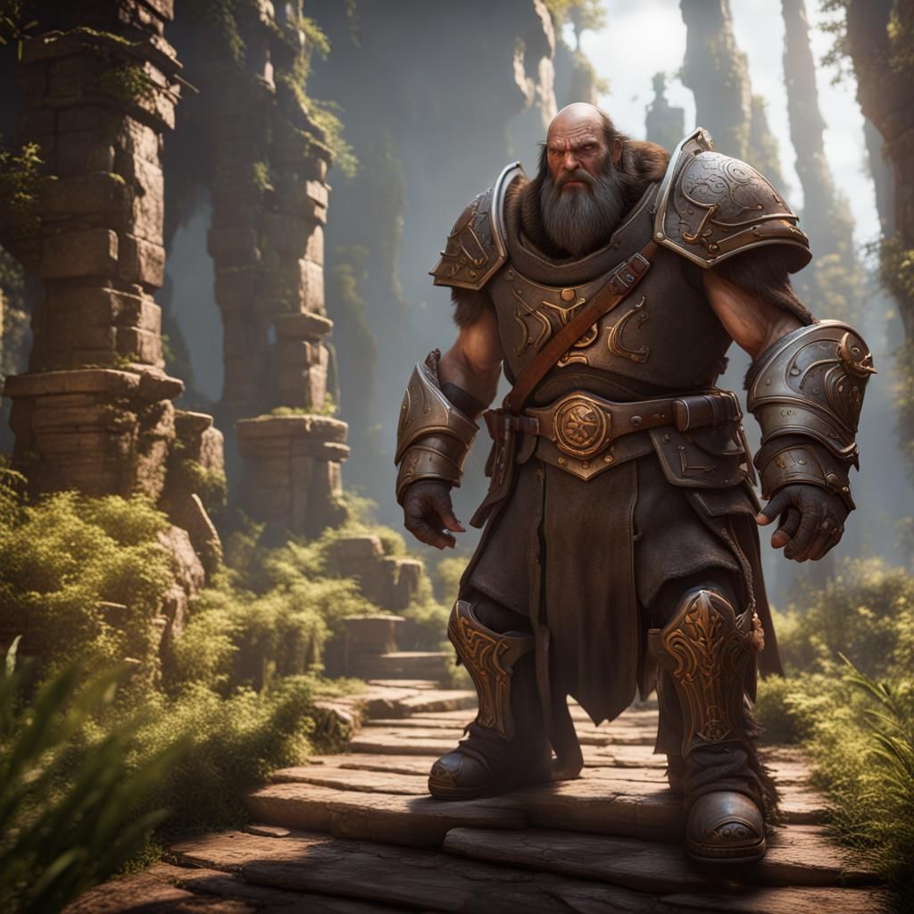Gentle Giant in 3D Game Cinematic Style