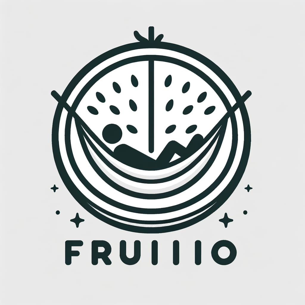 Minimalist Fruit Store Logo with Watermelon and Hammock