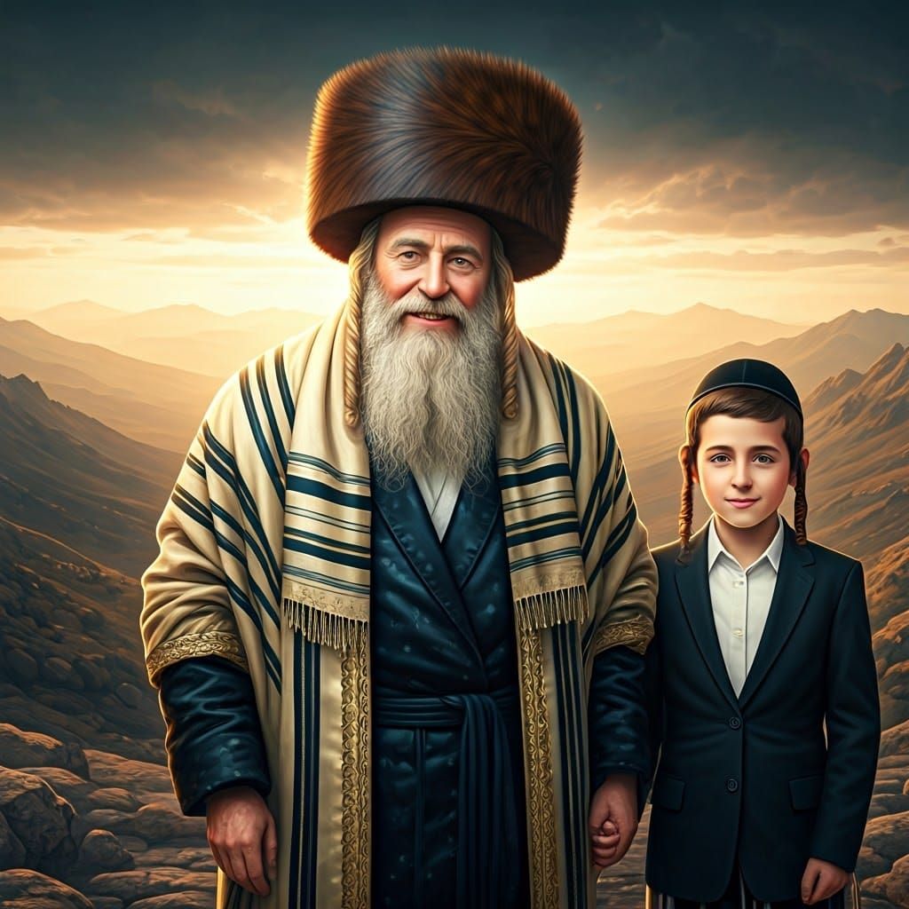 Jewish Man in Golden Attire: Fantasy Concept Art