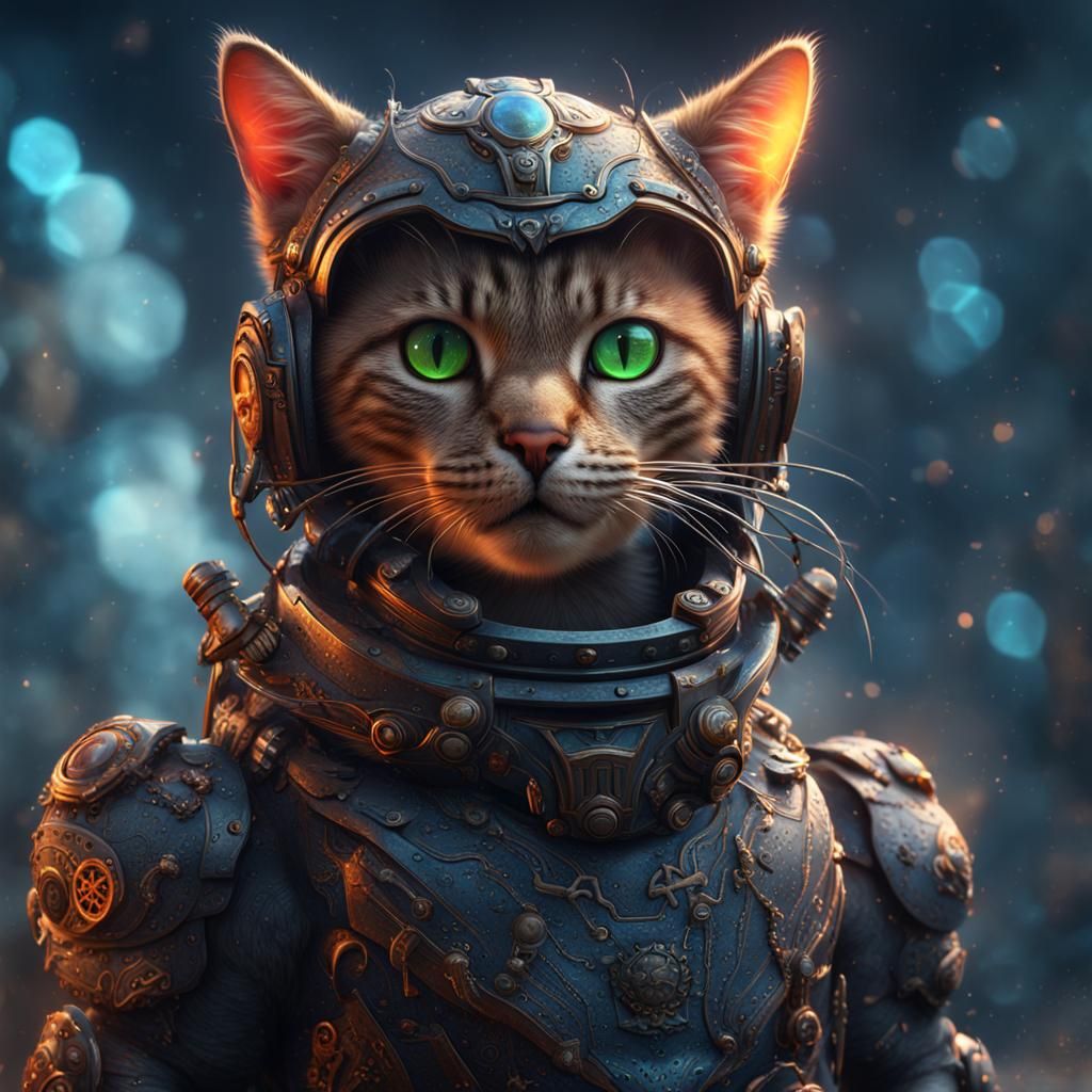Humanoid Cat Fantasy Concept Art in 8K