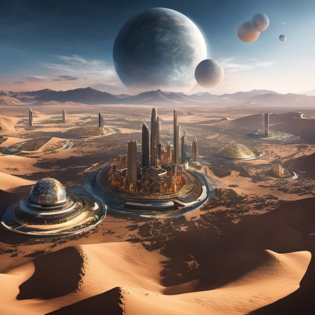 Surreal Futuristic City at Night: Retro Vintage Art