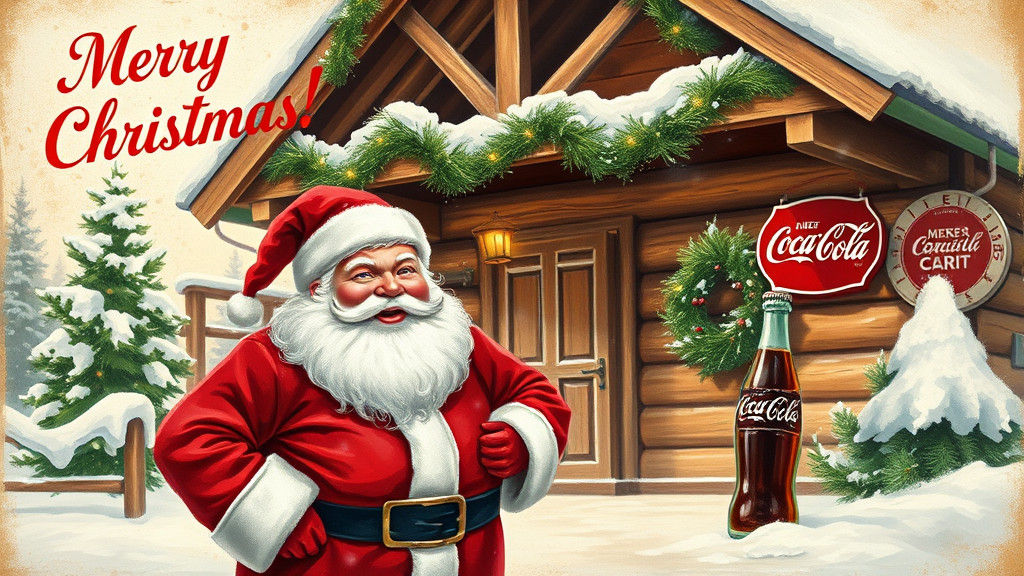 Nostalgic Santa Scene in Rockwell/Sundblom Style