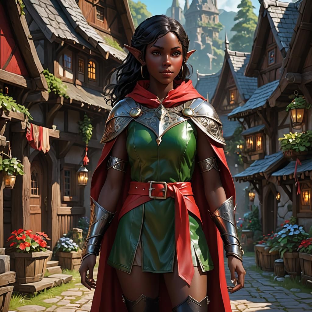 Fantasy Elf in 3D Anime Style