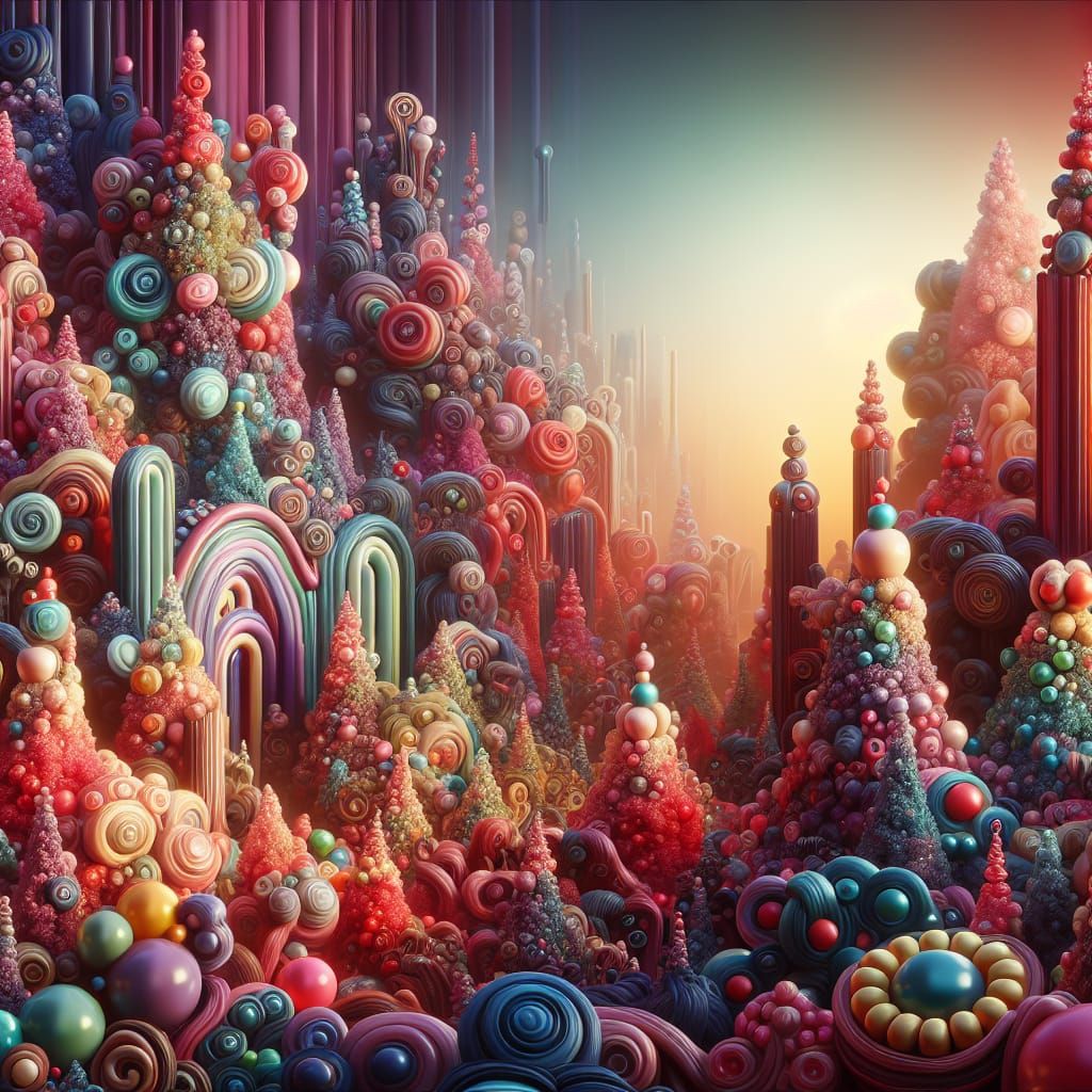Candy Utopia: A Gummy Fantasy Matte Painting